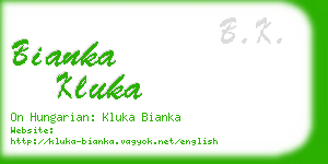 bianka kluka business card